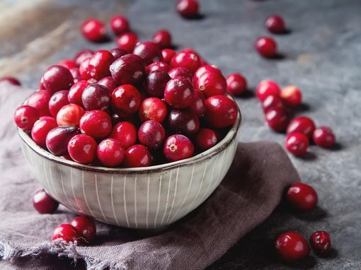 Bienfaits des cranberries séchées et régime.